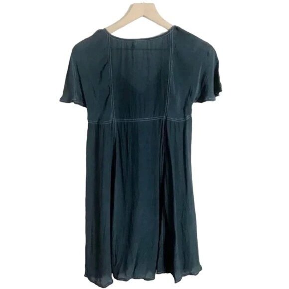 Anthropologie Akemi + Kin Blue Satin Tunic - Picture 3 of 7